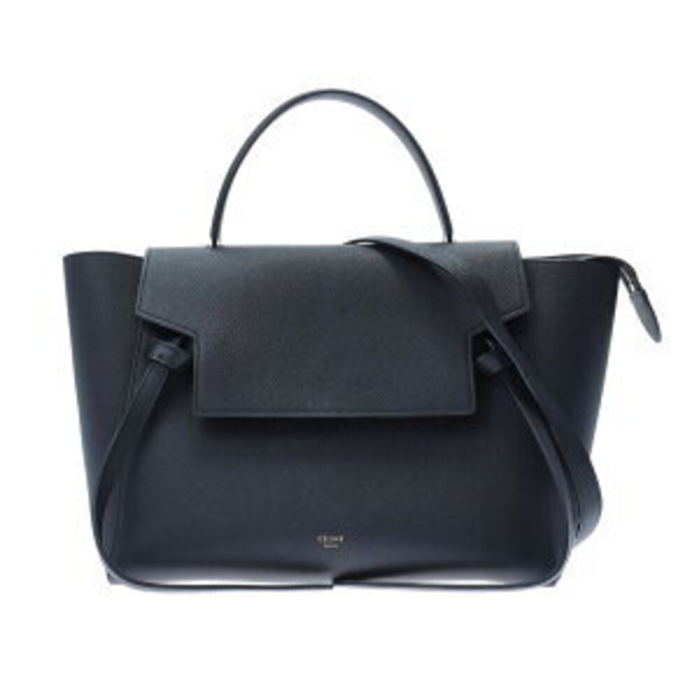 Celine Belt Bag Black Grained Calfskin Handbag